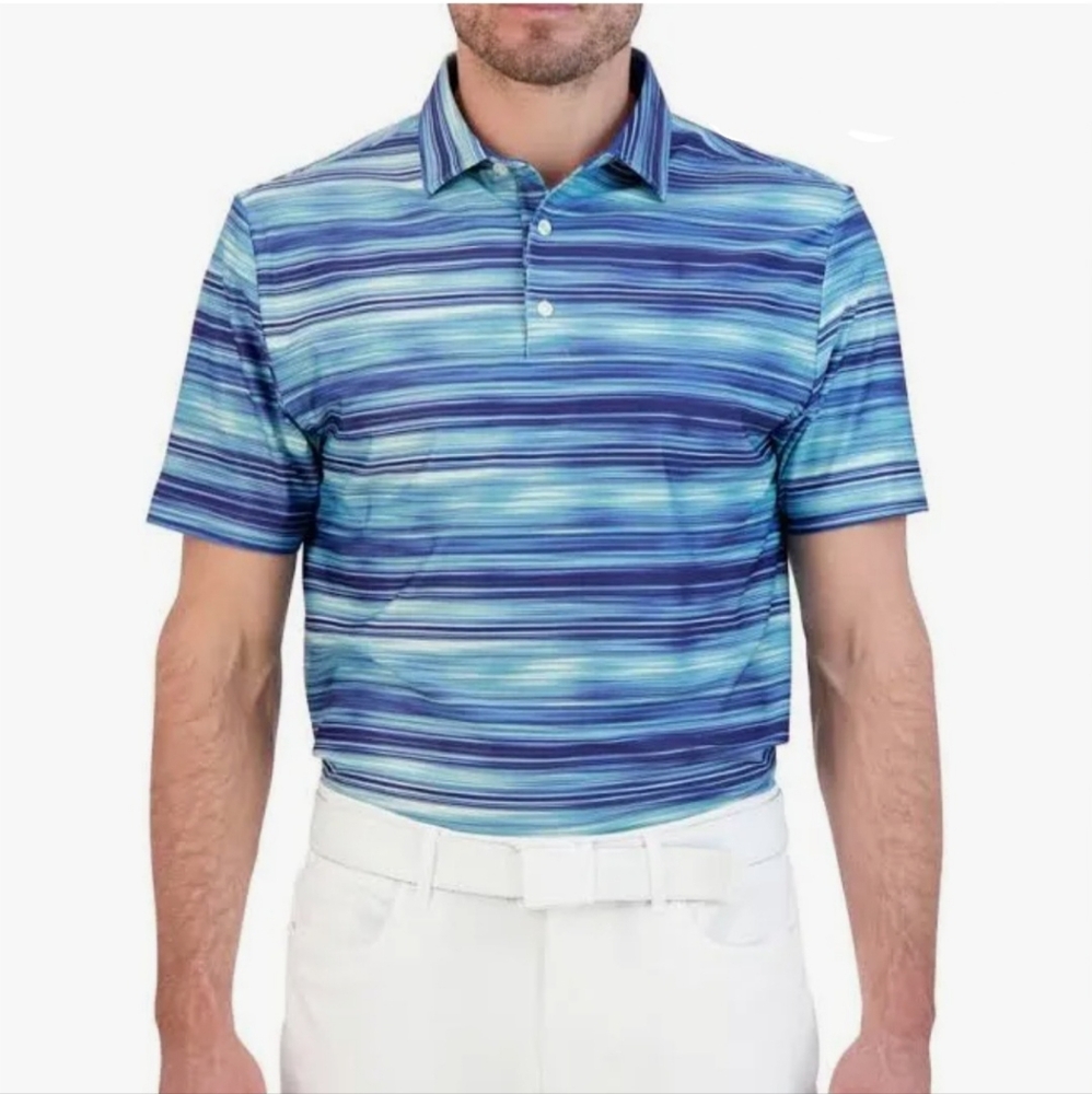 Hickey Freeman Men's Printed Golf Polo, Size: Medium, New With Tag
